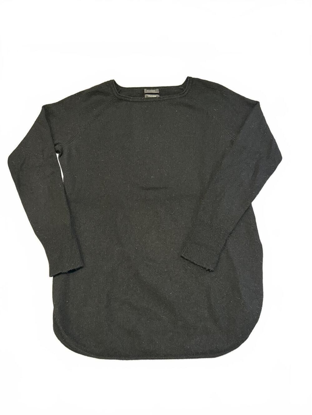 Halogen Cashmere Blend Sweater Women Medium Black Long Sleeve